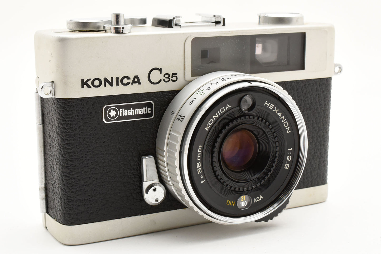 [Excellent+5]KONICA C35 HEXANON F2.8 38mm Film Camera Tested Working［B056_2415015］